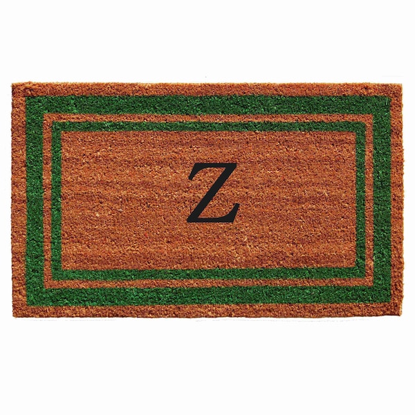 Calloway Mills Monogram Door Mat, Natural, Green, 24 in W x 36 in L 153012436Z - main